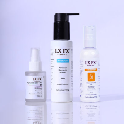 Hydration & Protection Combo (Hyaluronic 3% Serum + Moisturiser + Sunscreen Gel)